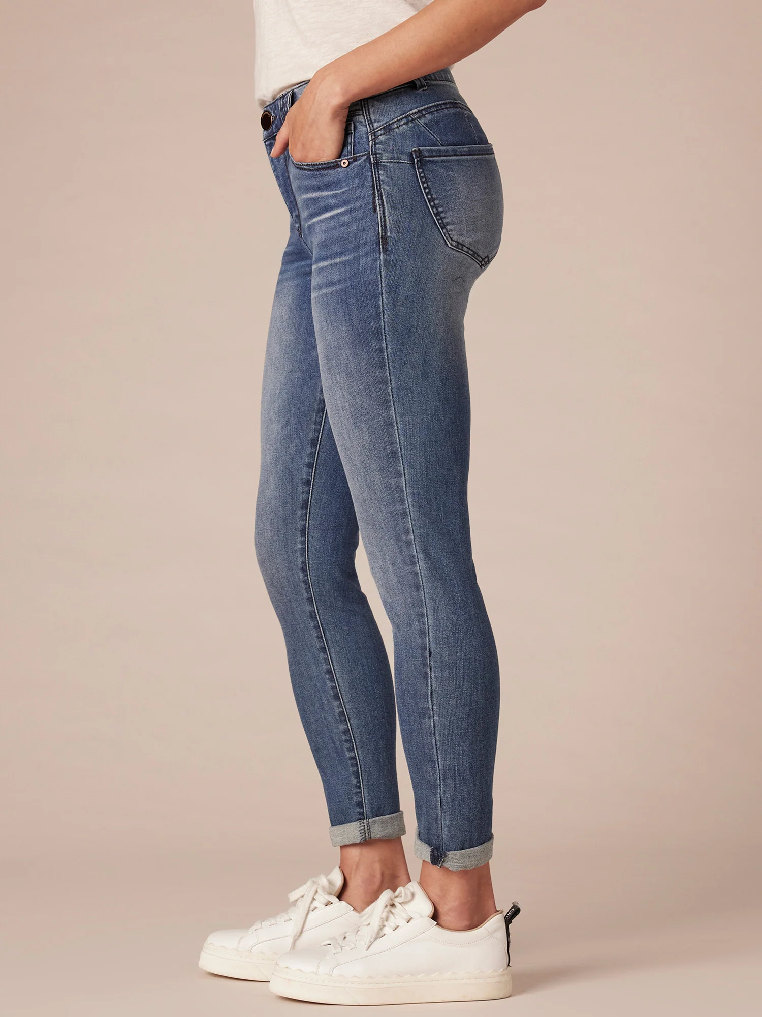 "Ab"solution® Blue Denim Petite Ankle Skimmer - Image 3