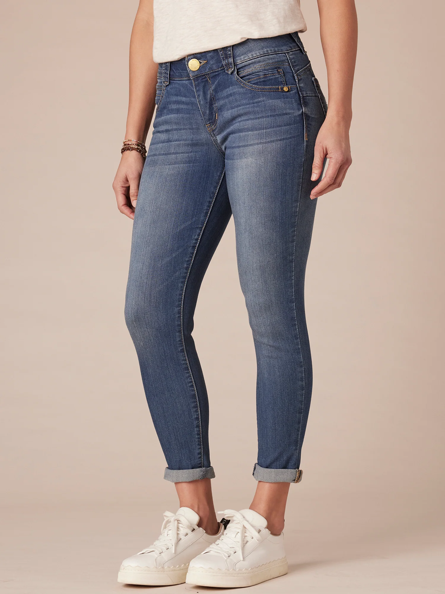 "Ab"solution® Blue Denim Petite Ankle Skimmer Jeans - Image 3