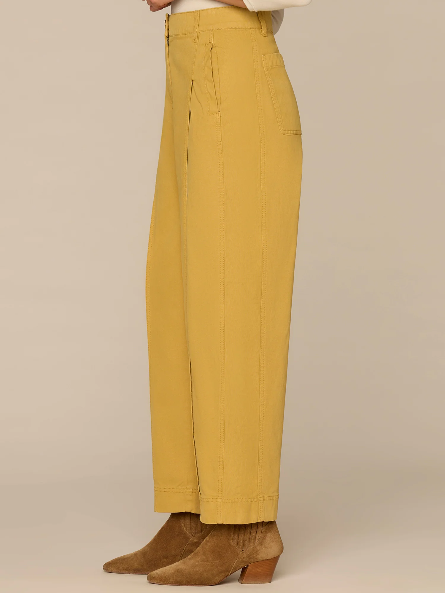 "Ab"solution® Ultra Skyrise Relaxed Barrel Leg Pleated Trousers - Image 3