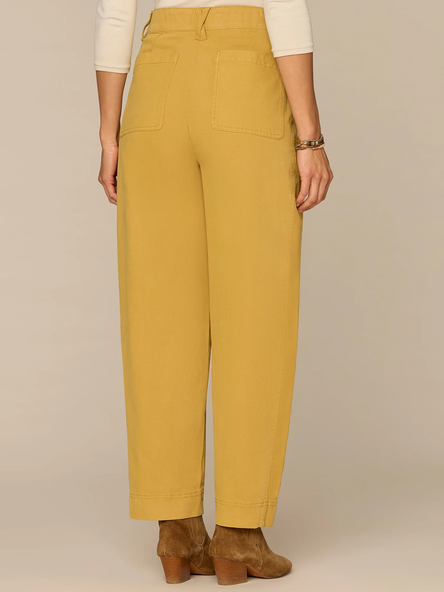"Ab"solution® Ultra Skyrise Relaxed Barrel Leg Pleated Trousers - Image 4
