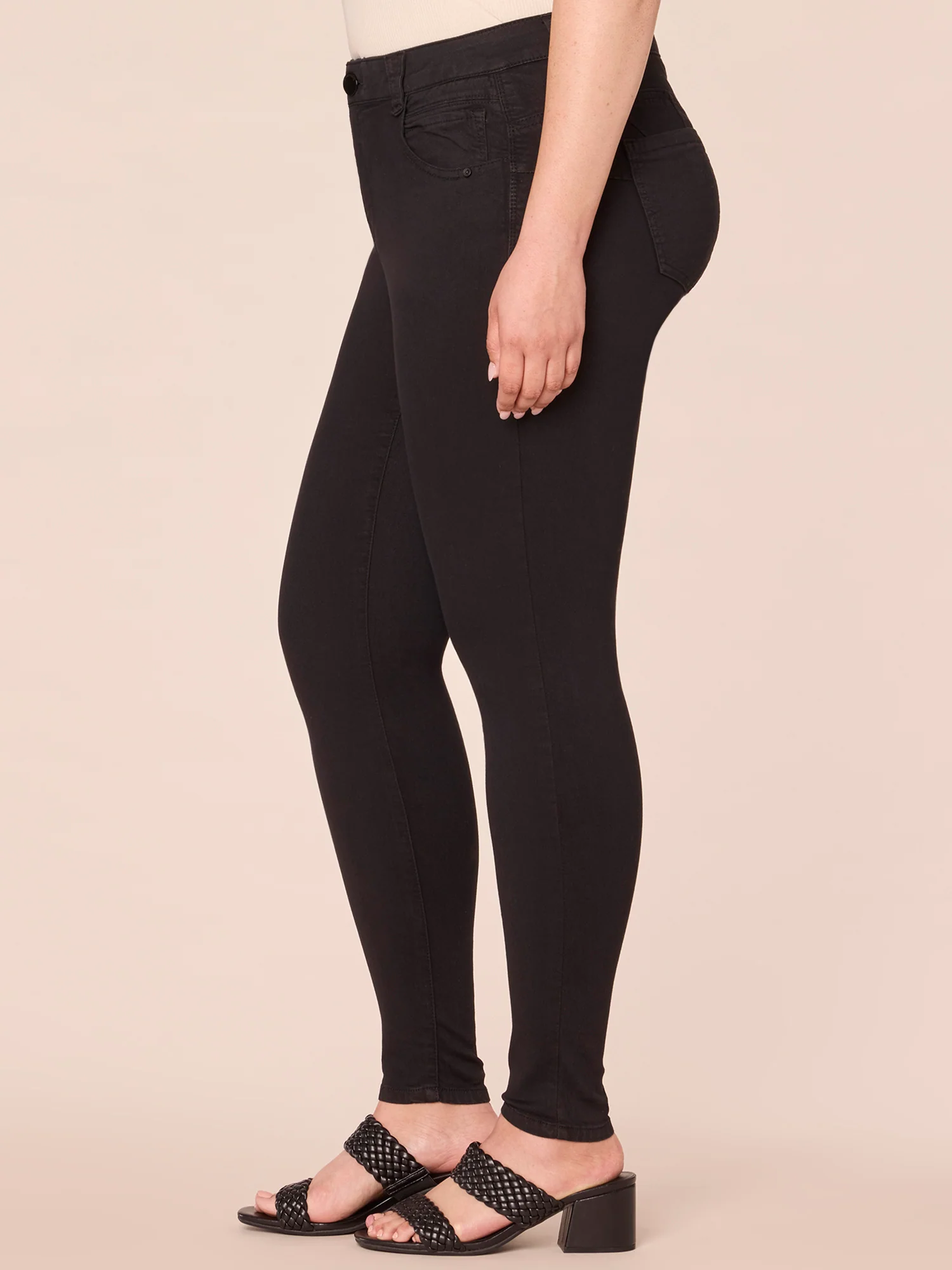"Ab"solution® Booty Lift Plus Black Denim Jeggings - Image 3