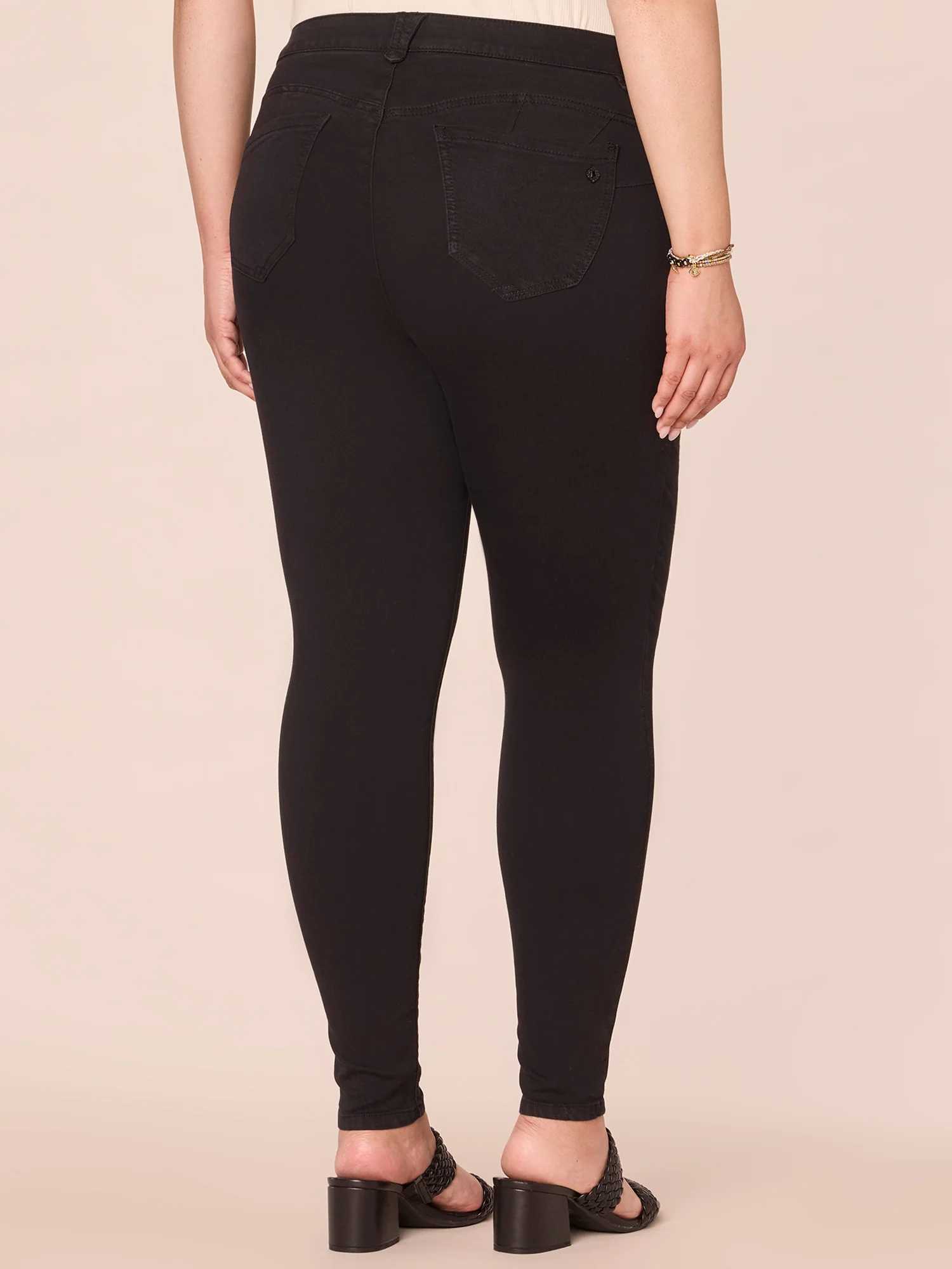"Ab"solution® Booty Lift Plus Black Denim Jeggings - Image 4