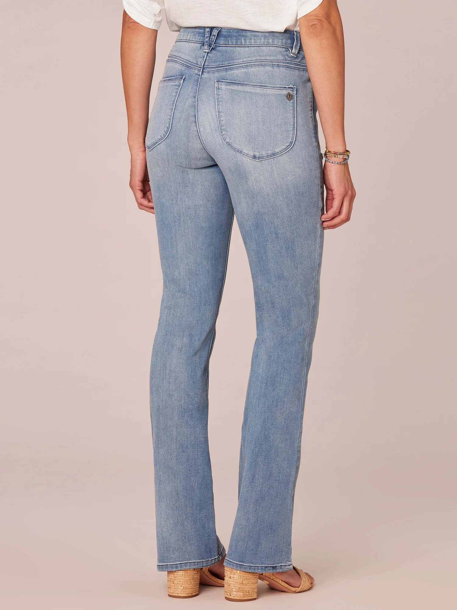 "Ab"solution® High Rise Itty Bitty Bootcut Light Blue Jeans - Image 4