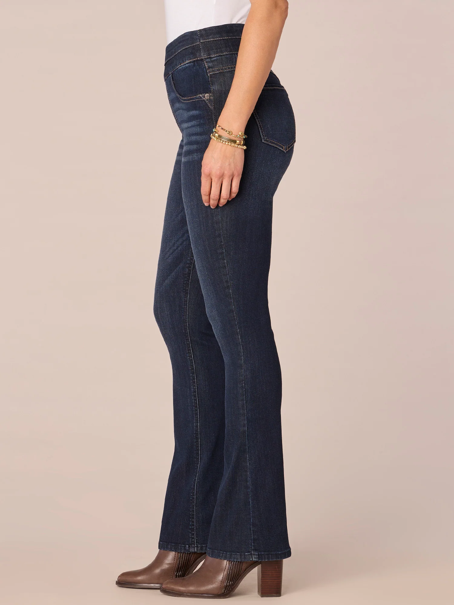 "Ab"solution® High Rise Pull On Tall Itty Bitty Boot Glider Jeans - Image 3