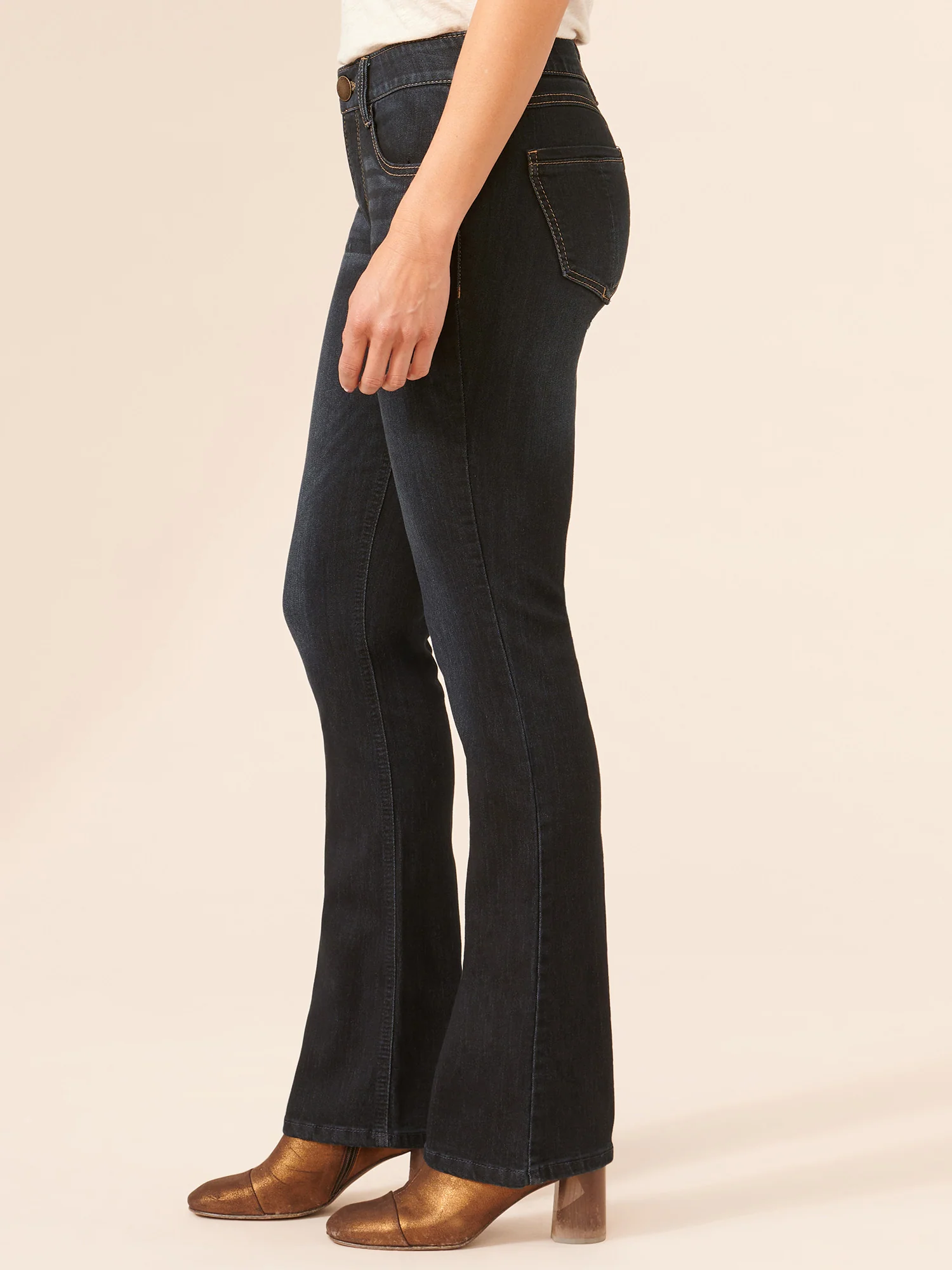 34" "Ab"solution® Indigo Itty Bitty Bootcut Tall Jeans - Image 3