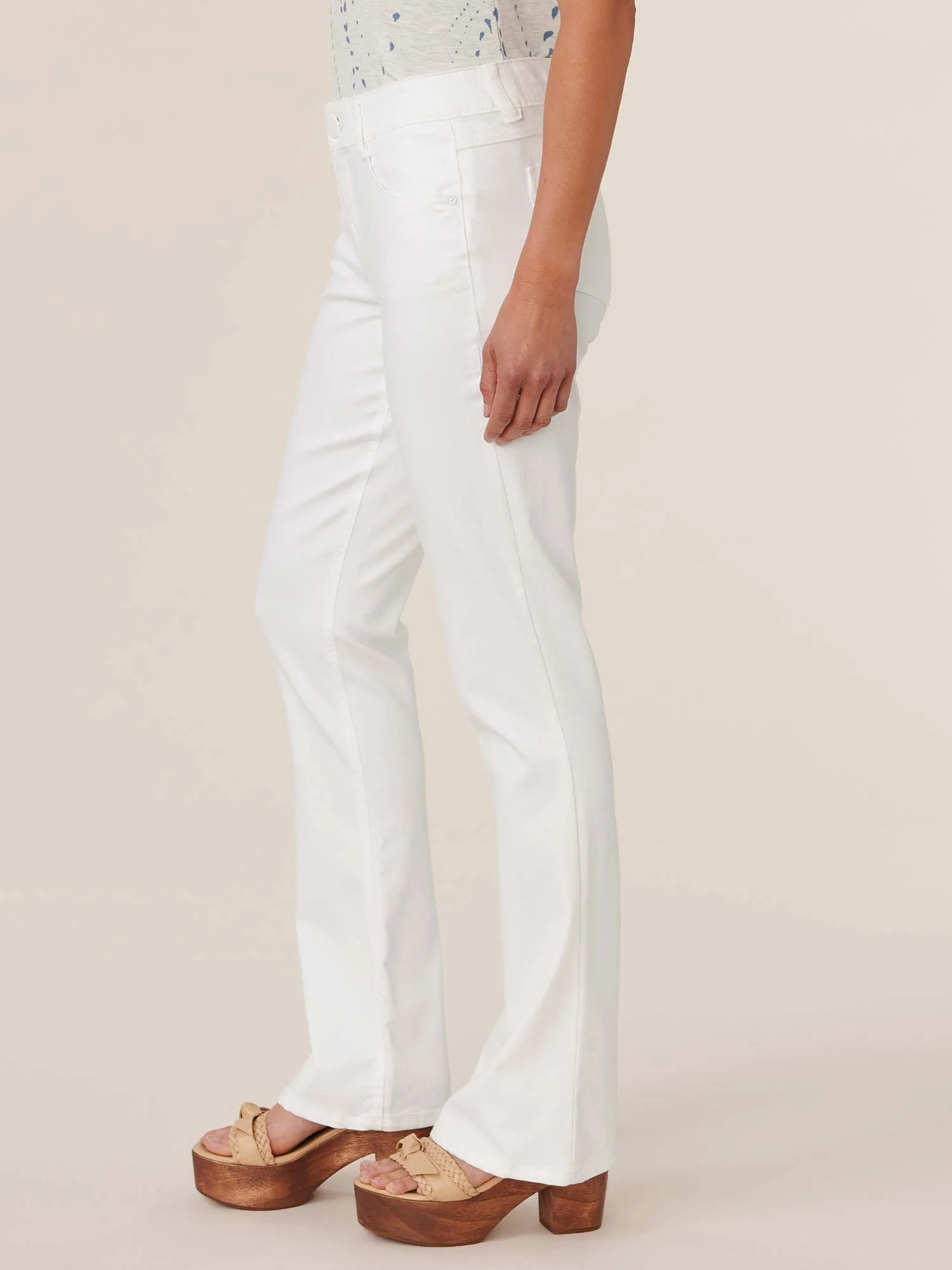 "Ab"solution® Itty Bitty Bootcut White Jeans - Image 3
