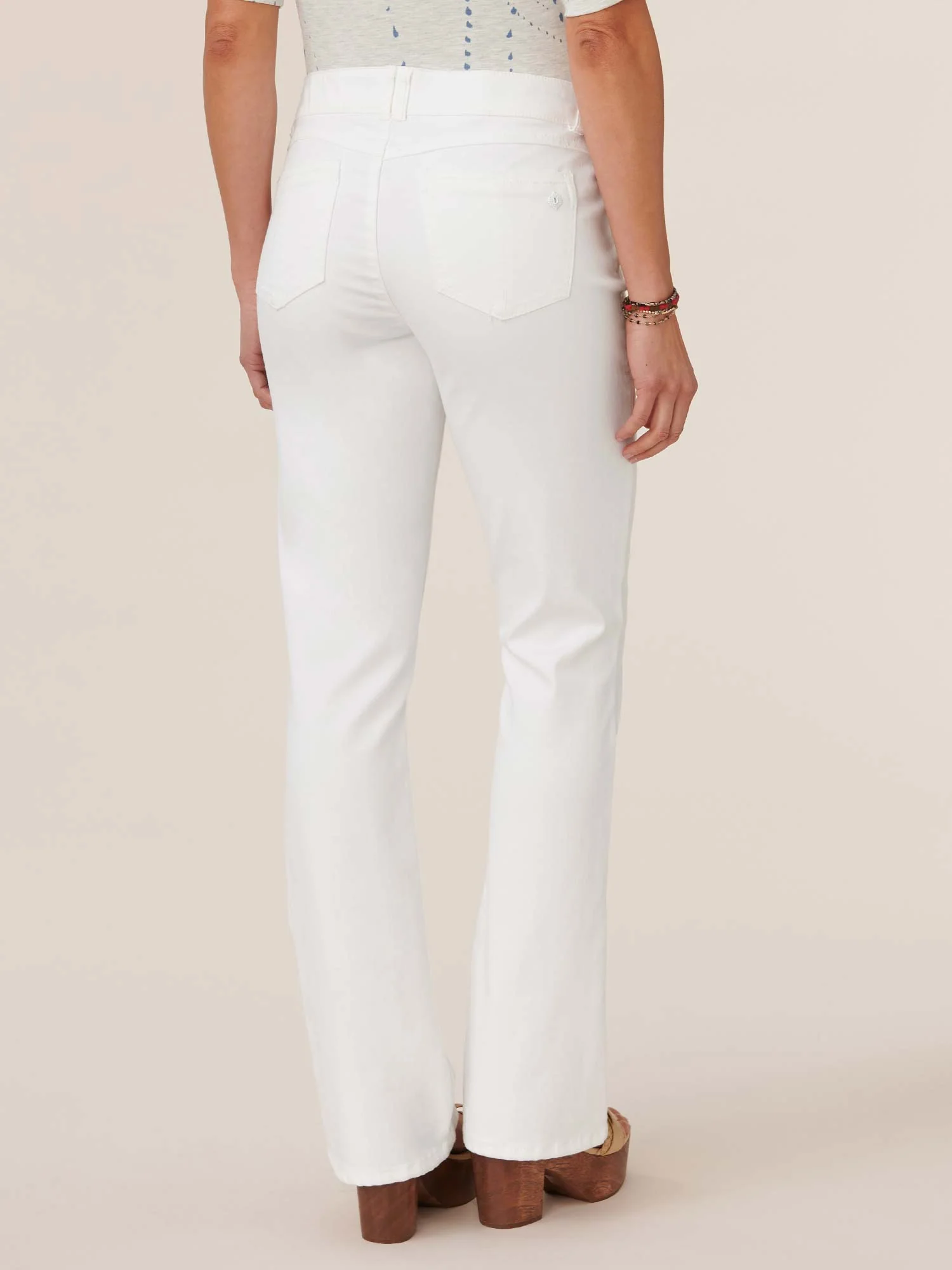 "Ab"solution® Itty Bitty Bootcut White Jeans - Image 4