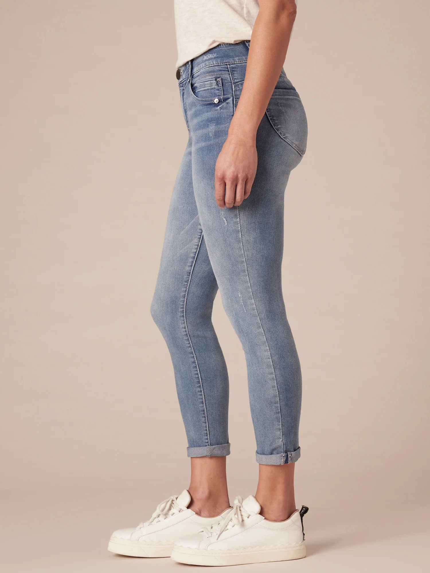 "Ab"solution® Light Blue Denim Petite Ankle Skimmer - Image 3