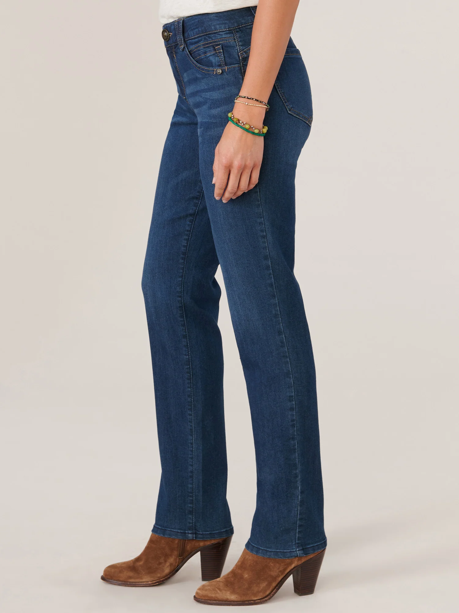 "Ab"solution® Petite Straight Leg Indigo Jeans - Image 3