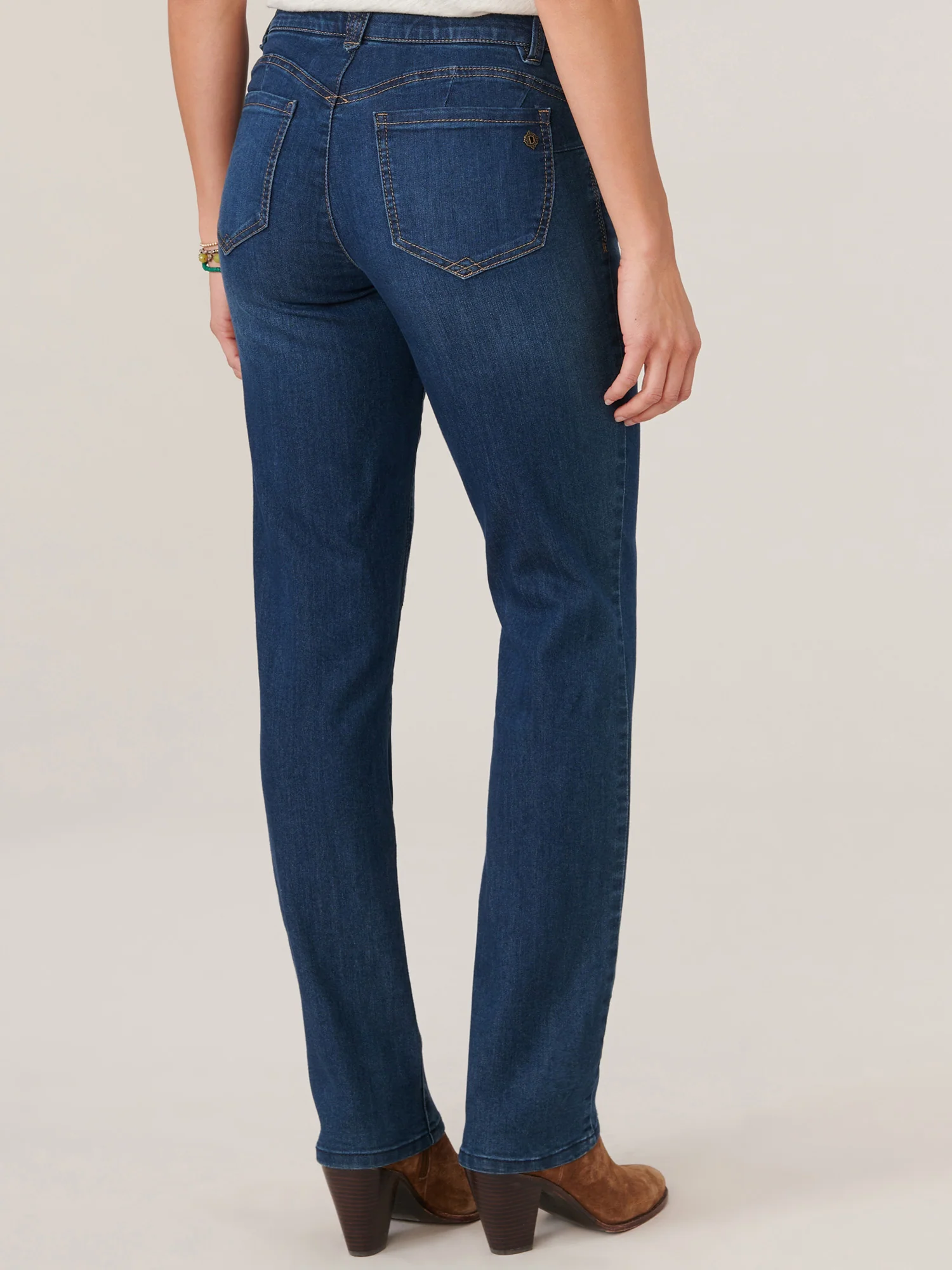 "Ab"solution® Petite Straight Leg Indigo Jeans - Image 4