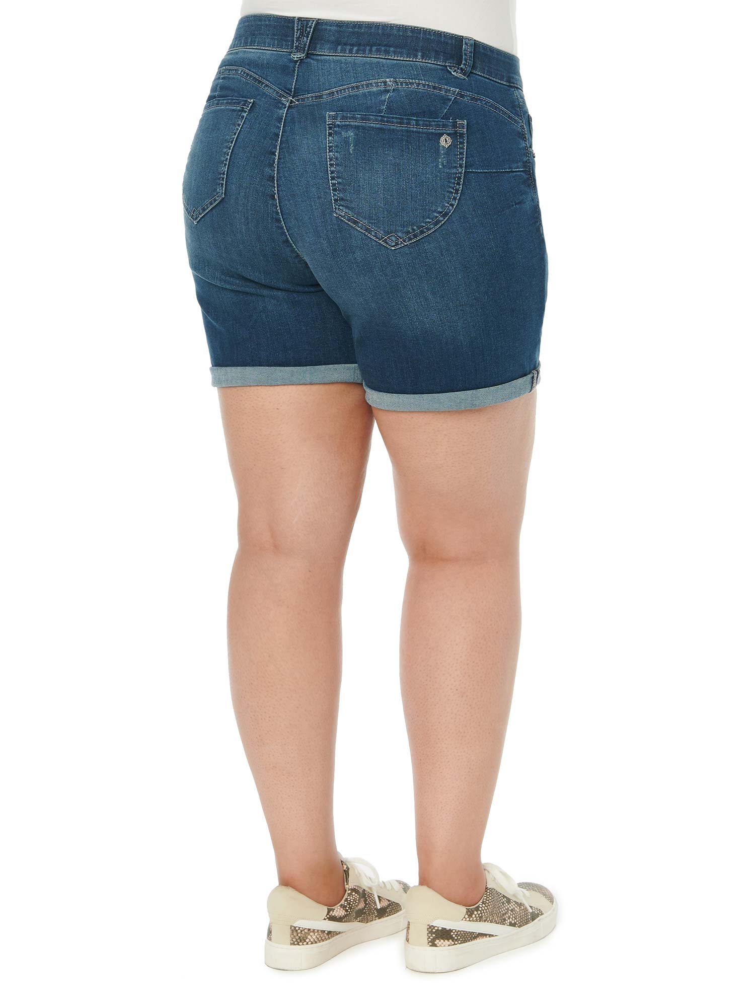 "Ab"solution® 7" Blue Denim Plus Shorts - Image 4