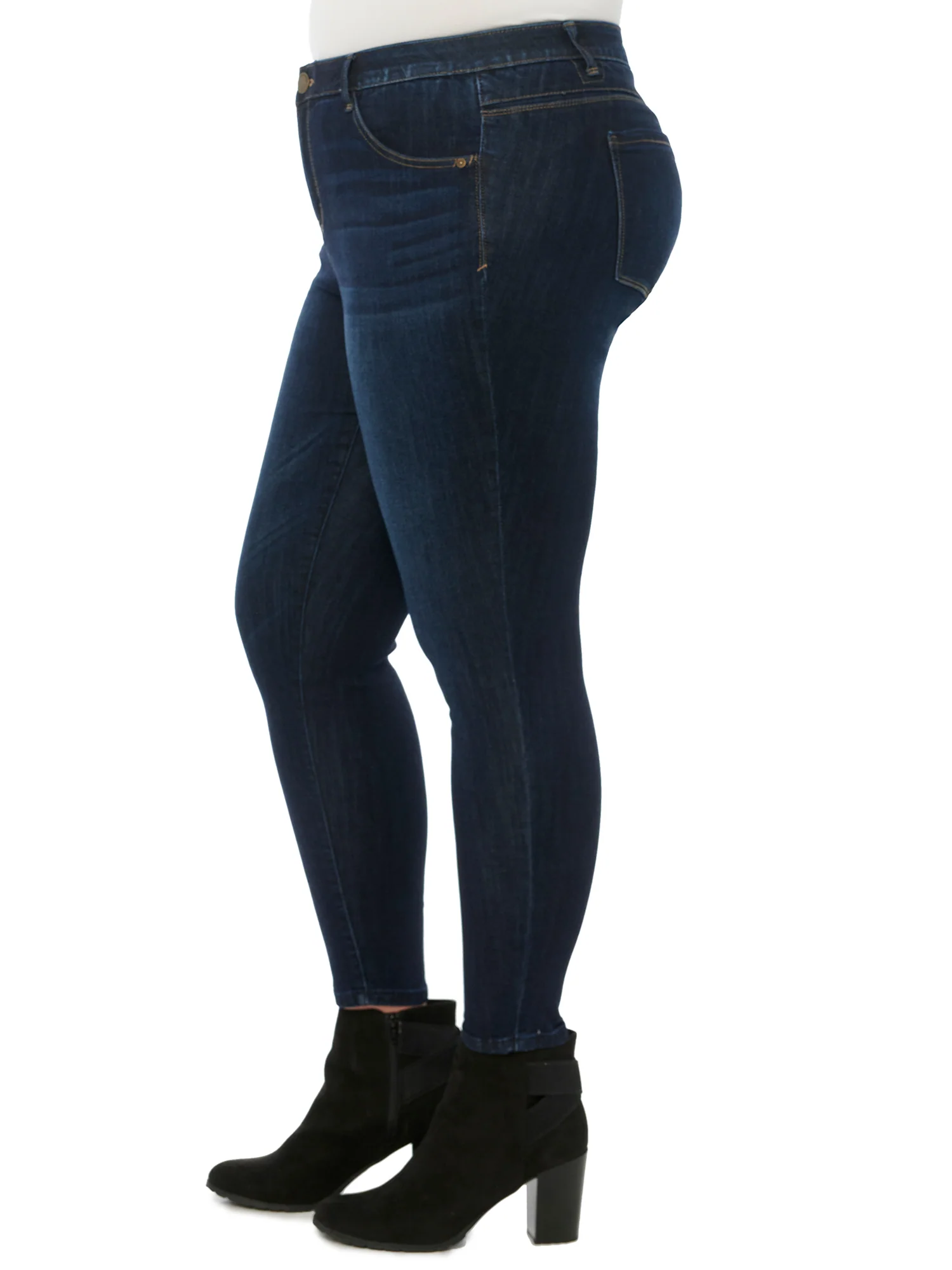 "Ab"solution® Premium Modern High Rise Ankle Length Skinny Jeans - Image 4