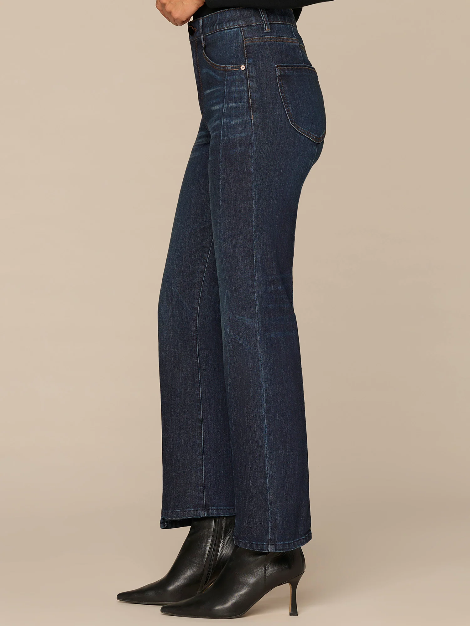 "Ab"solution® Skyrise Barely Boot Petite Jeans with Clean Finish Hem - Image 3