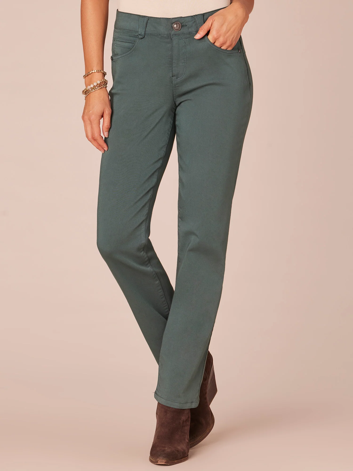 "Ab"solution® Straight Leg Colored Jeans - Image 20
