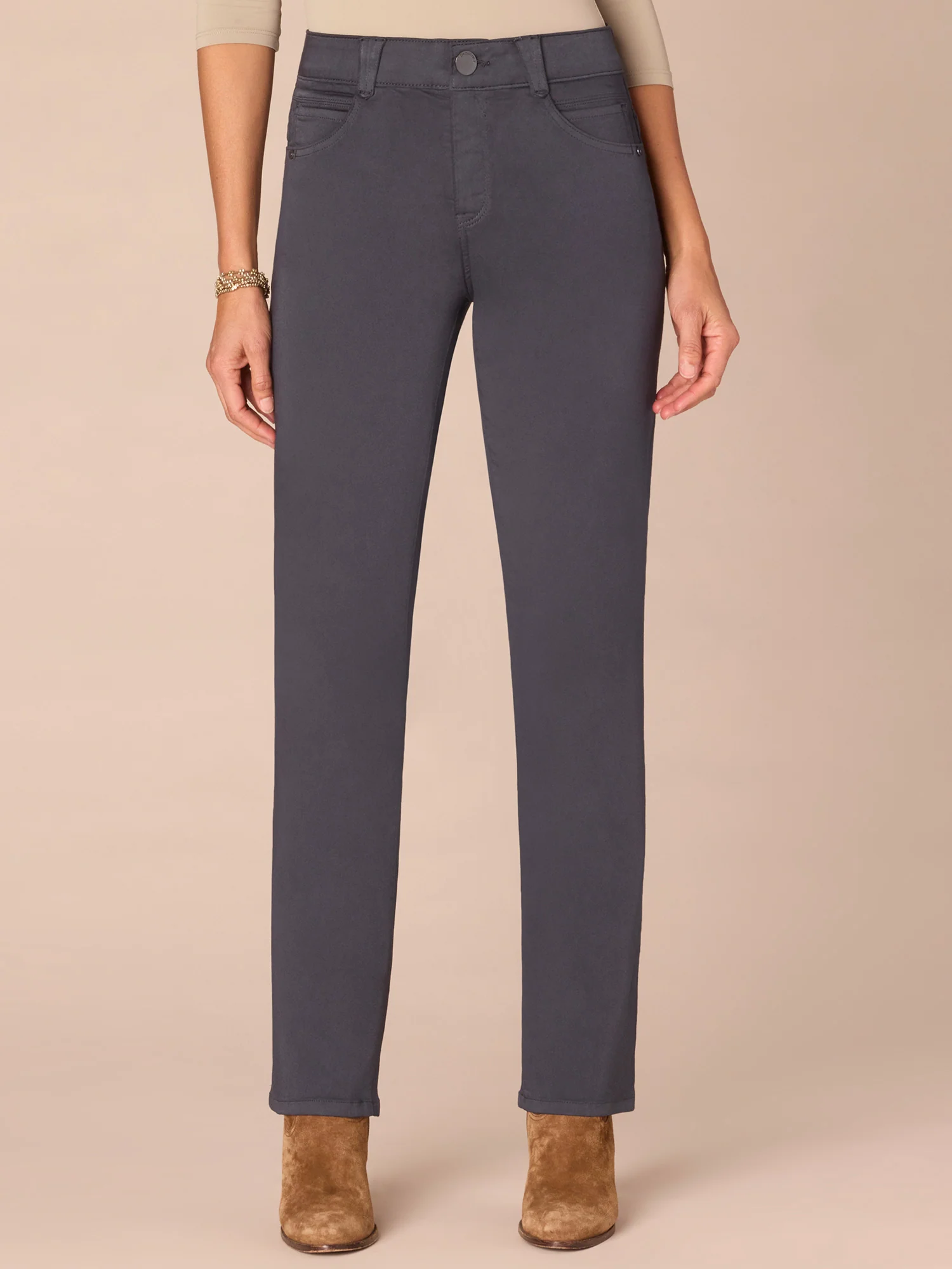 "Ab"solution® Straight Leg Colored Jeans - Image 5