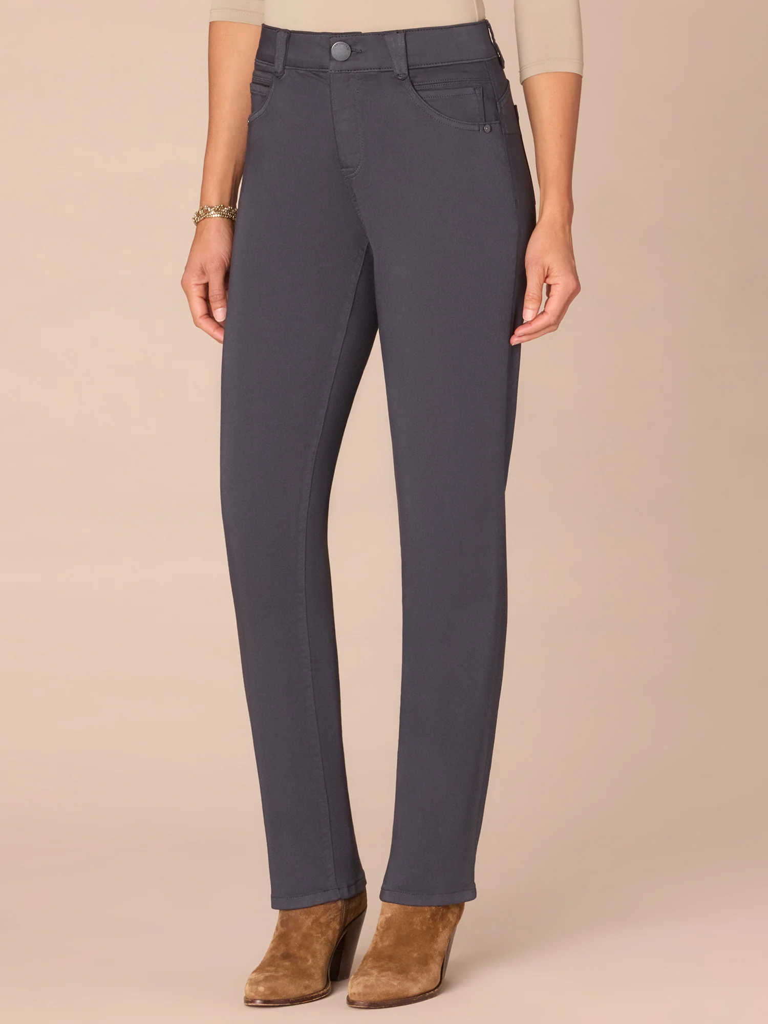 "Ab"solution® Straight Leg Colored Jeans - Image 6