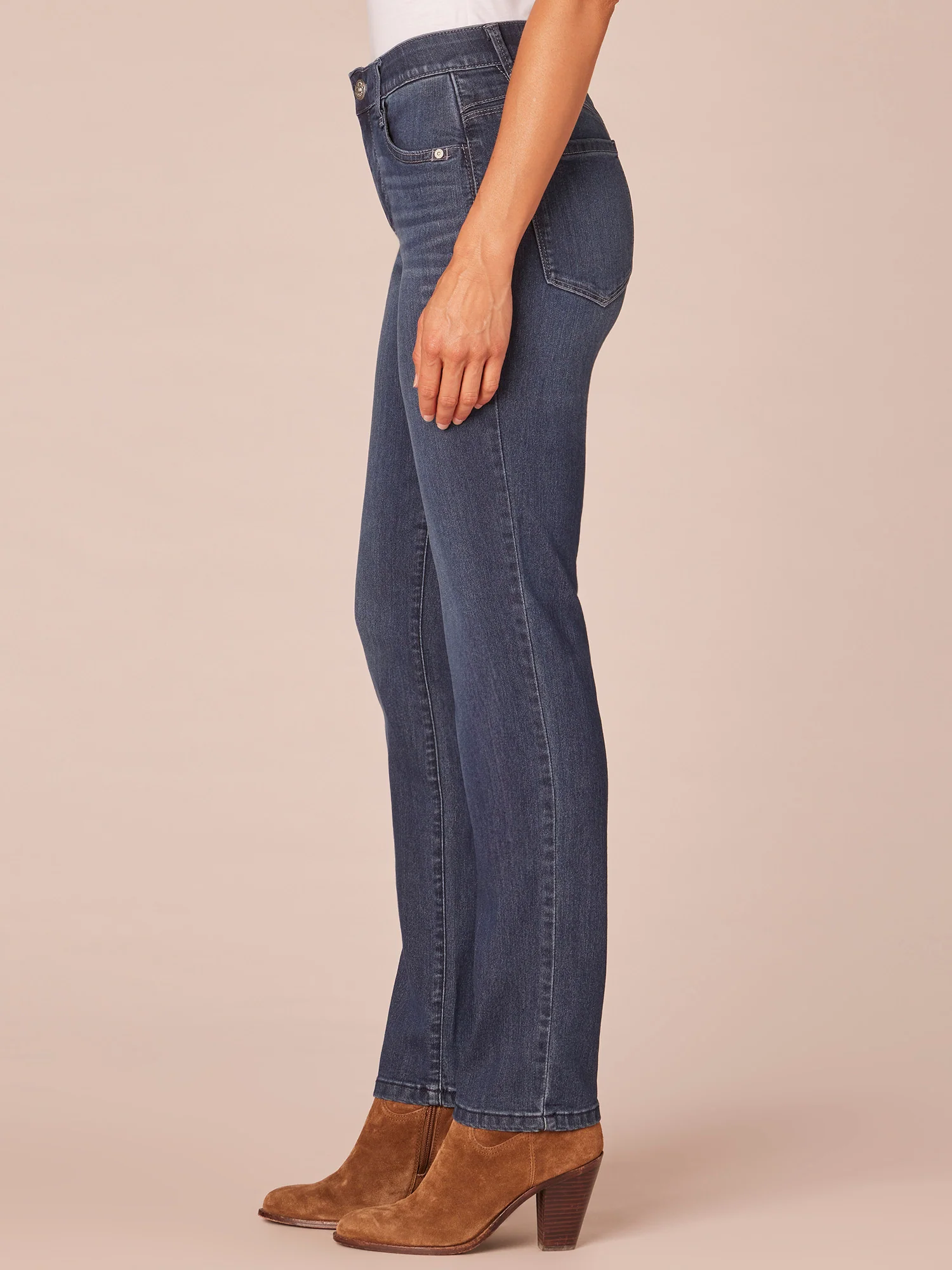 "Ab"solution® Tall Indigo High Rise Straight Leg Jeans - Image 3