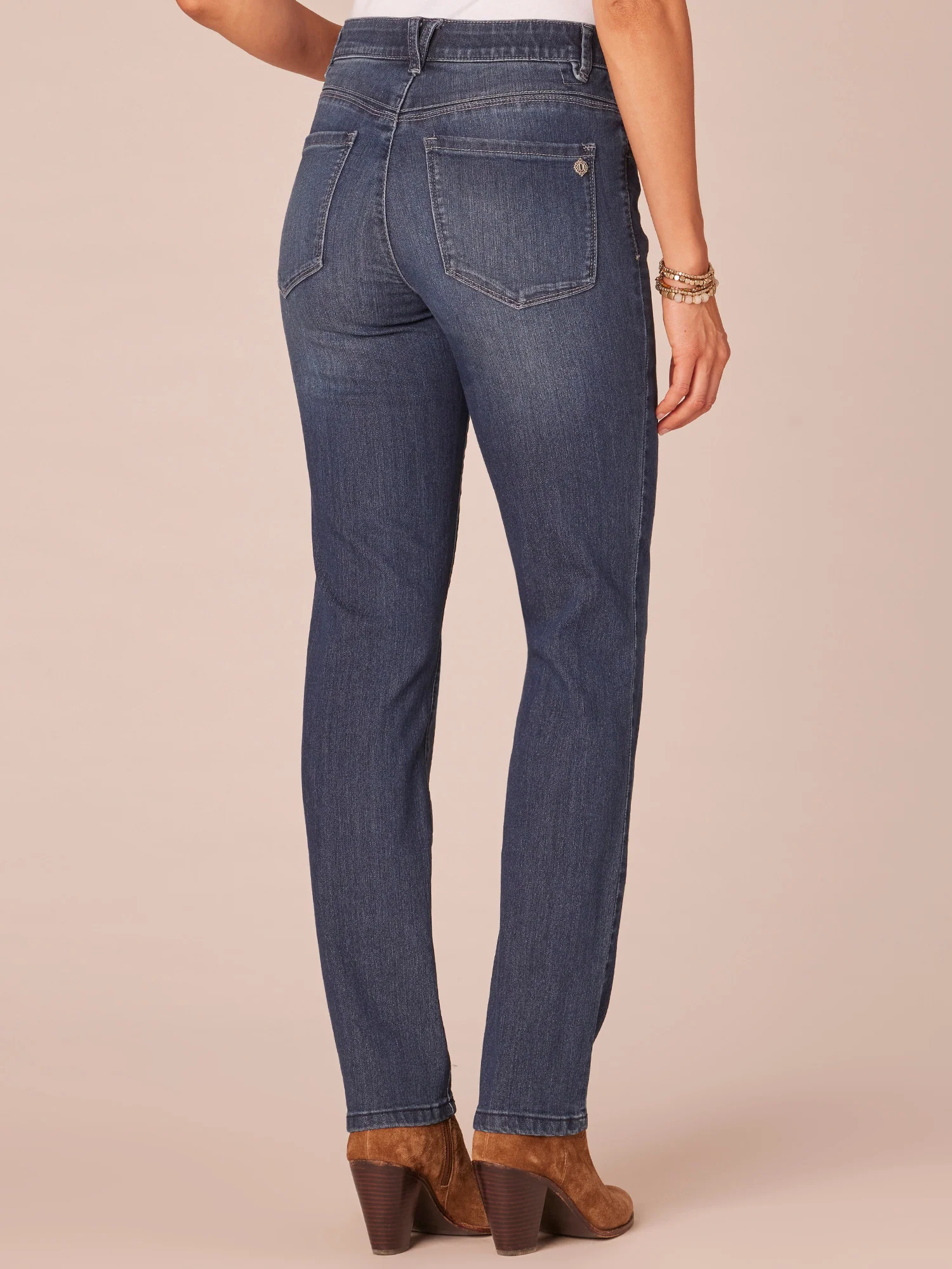 "Ab"solution® Tall Indigo High Rise Straight Leg Jeans - Image 4