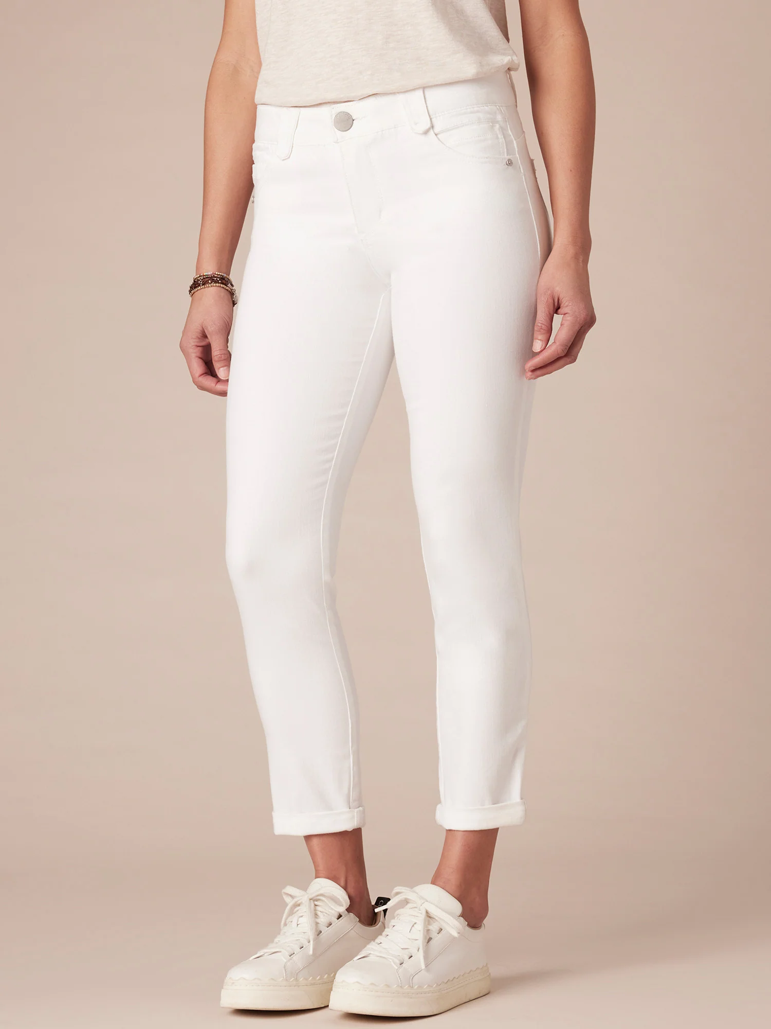 "Ab"solution® White Petite Ankle Skimmer - Image 3