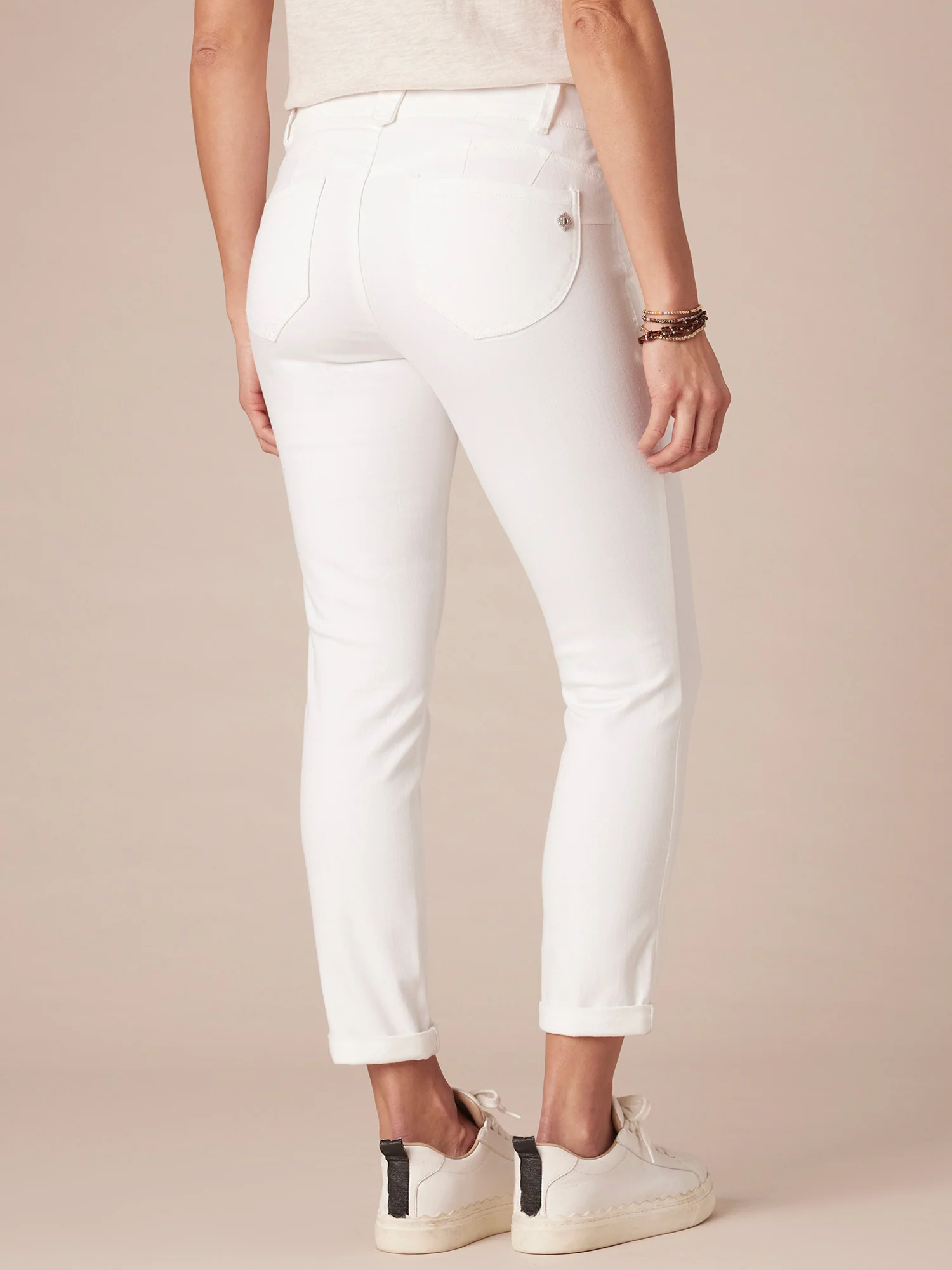 "Ab"solution® White Petite Ankle Skimmer - Image 5