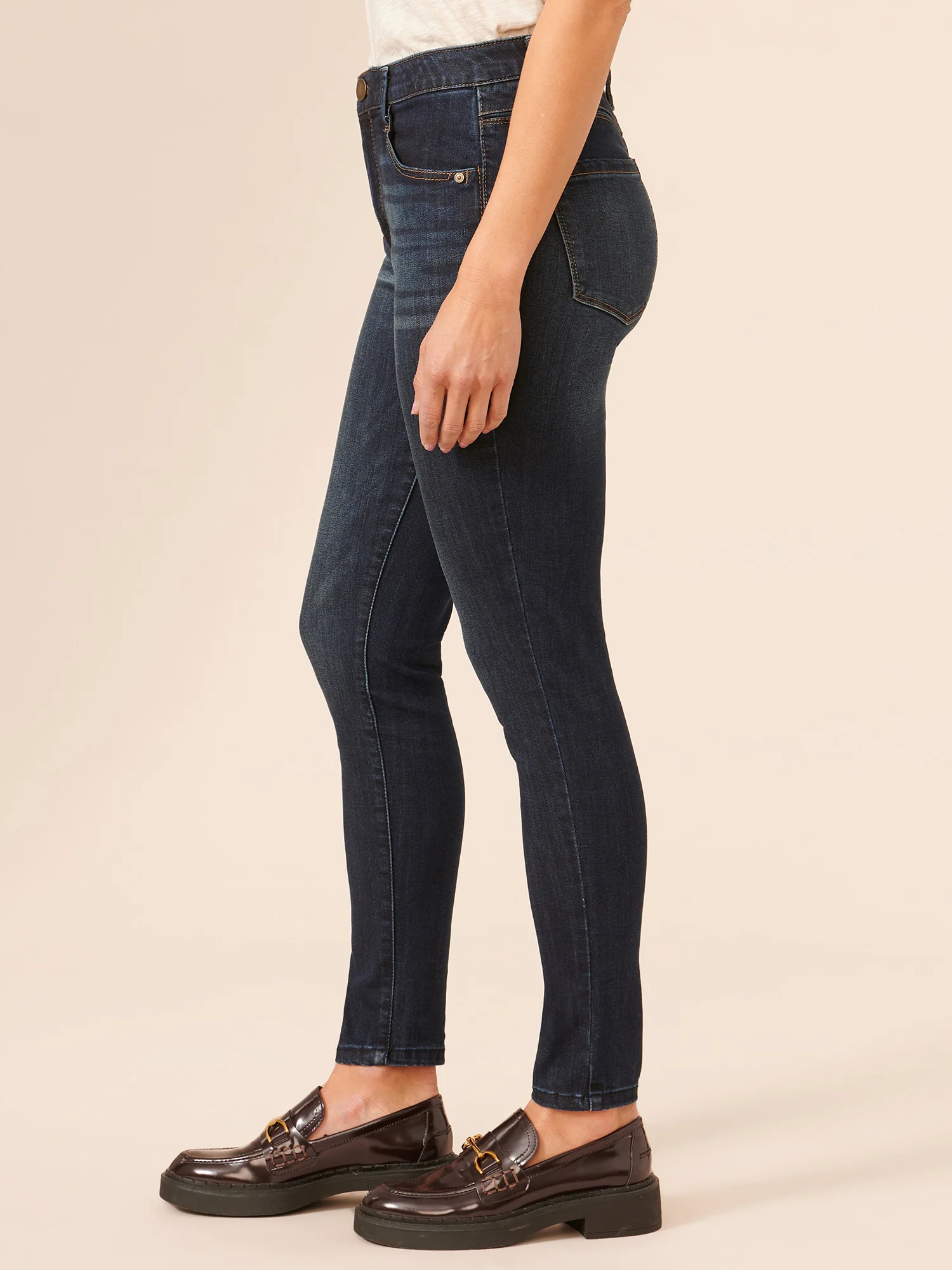 Luxe High Rise "Ab"solution® Ankle Length Skinny Jeans - Image 3