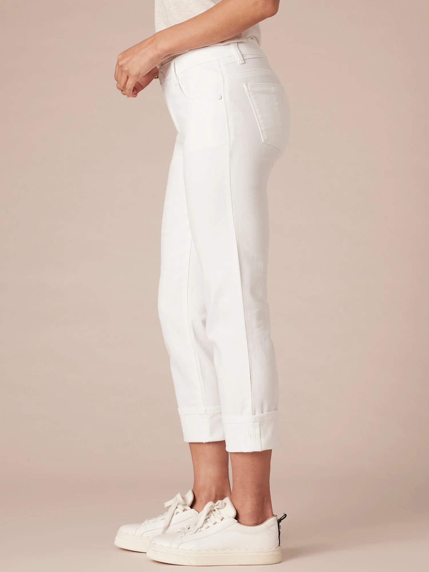 Mid-Rise Flex-Ellent Girlfriend Jean with Cropped Hem - Image 4