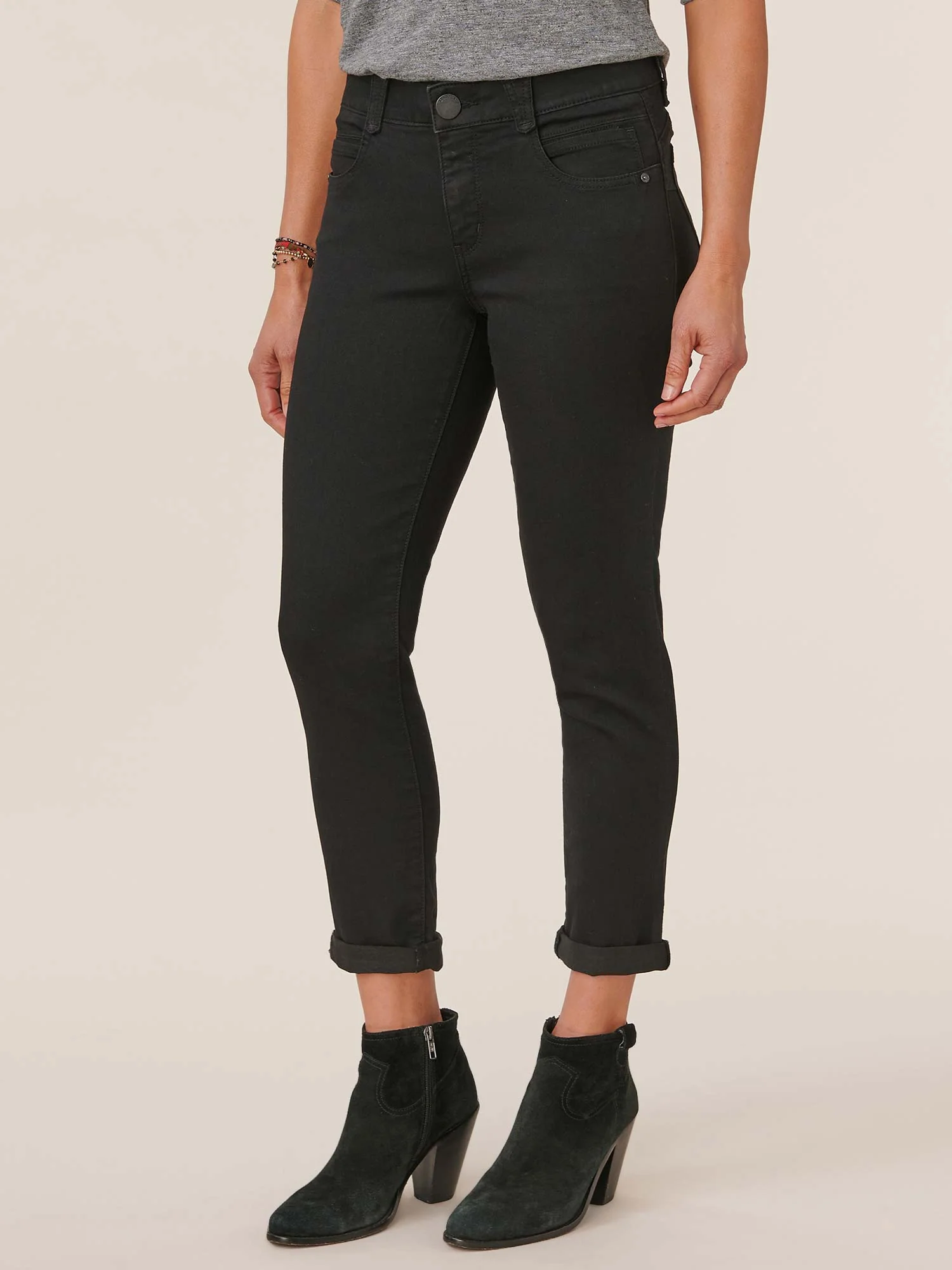 "Ab"solution® Black Denim Petite Ankle Skimmer - Image 4